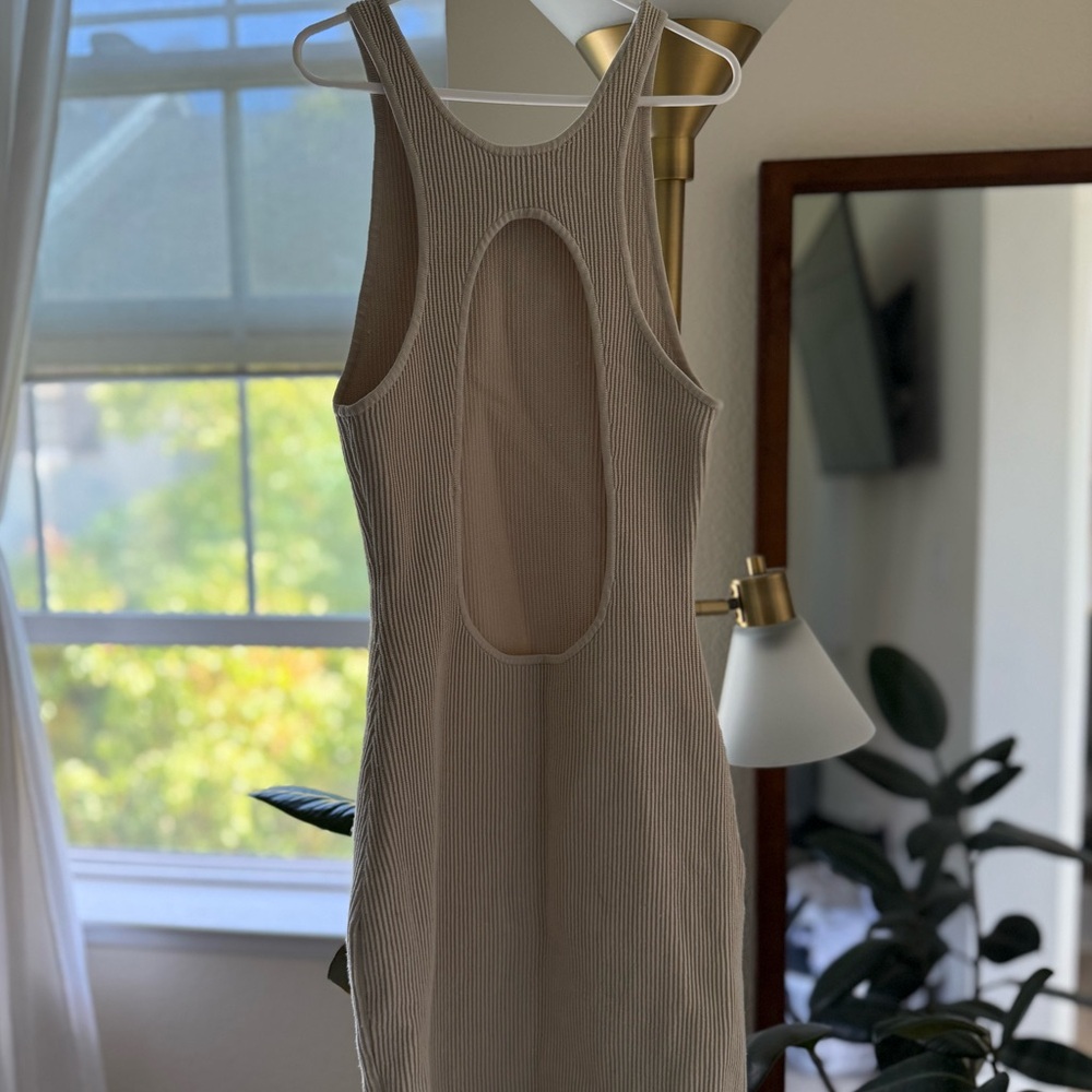 Aritzia Babaton Beige Contour Dress